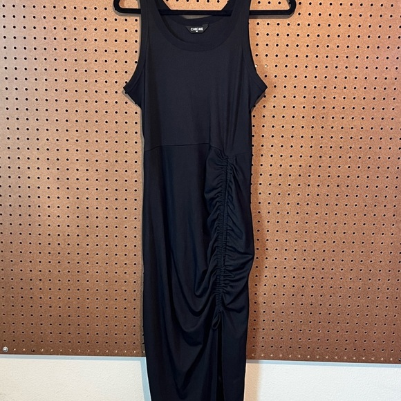 ChicMe Black stretchy High Low Dress - Picture 1 of 4